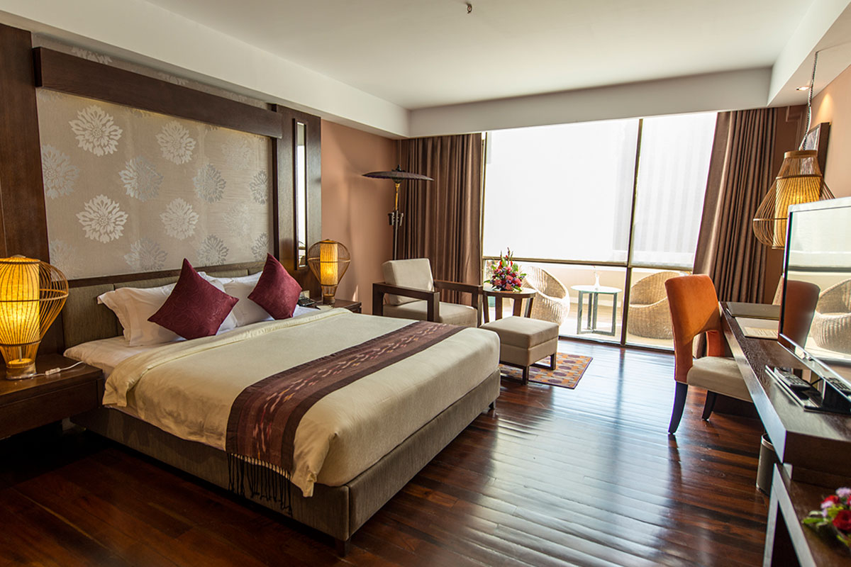 Balcony Deluxe room at The Rose Garden Hotel.